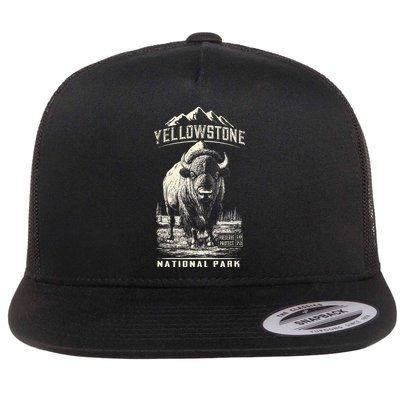 Buffalo American Bison Yellowstone National Park Flatbill Hat
