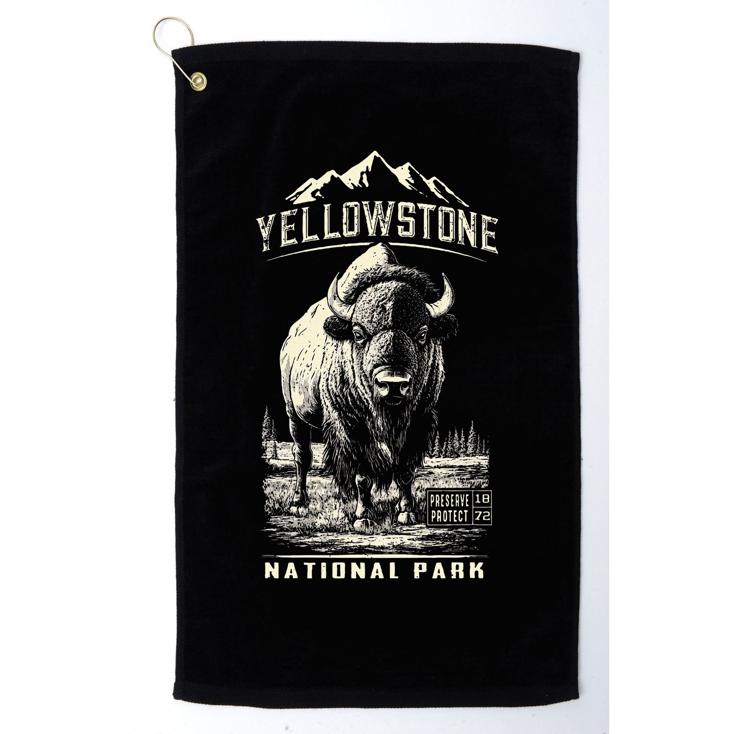 Buffalo American Bison Yellowstone National Park Golf Towel