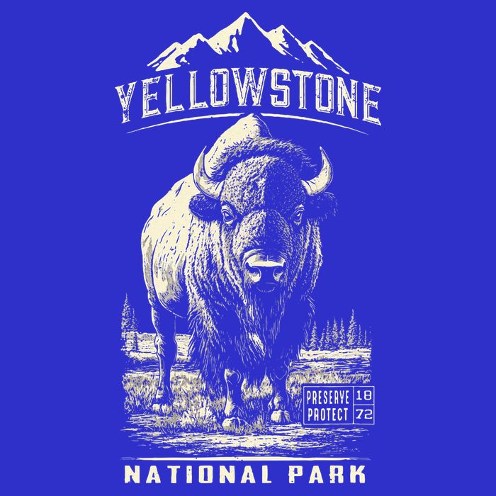 Buffalo American Bison Yellowstone National Park 16 in Basic Backpack