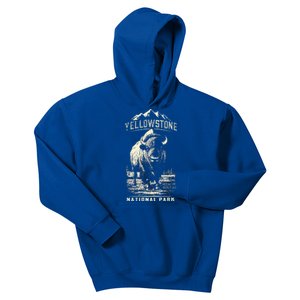 Buffalo American Bison Yellowstone National Park Kids Hoodie