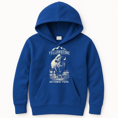 Buffalo American Bison Yellowstone National Park Kids Hoodie