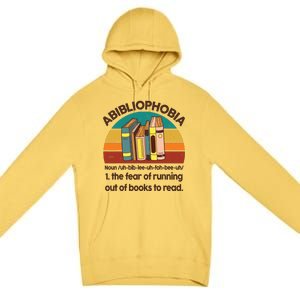 Book Abibliophobia Bookworm Girl Women Teacher Reading Premium Pullover Hoodie