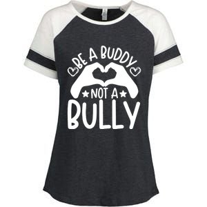 Be A Buddy Not A Bully Unity Day Orange Anti Bullying Enza Ladies Jersey Colorblock Tee