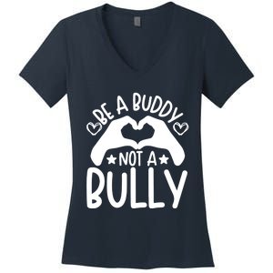 Be A Buddy Not A Bully Unity Day Orange Anti Bullying Women's V-Neck T-Shirt