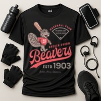 Broken Arrow Beavers Minor League Retro Baseball Team Cooling Performance Crew T-Shirt