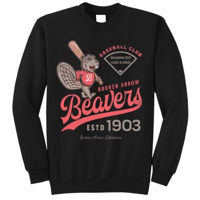Broken Arrow Beavers Minor League Retro Baseball Team Sweatshirt