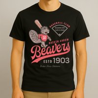 Broken Arrow Beavers Minor League Retro Baseball Team T-Shirt