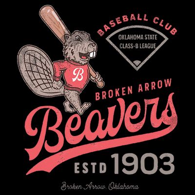 Broken Arrow Beavers Minor League Retro Baseball Team T-Shirt