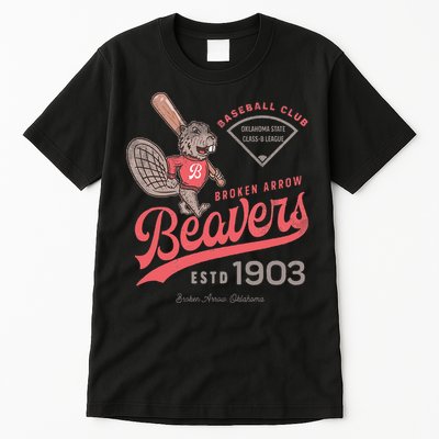 Broken Arrow Beavers Minor League Retro Baseball Team Tall T-Shirt