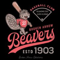 Broken Arrow Beavers Minor League Retro Baseball Team Impact Tech Backpack