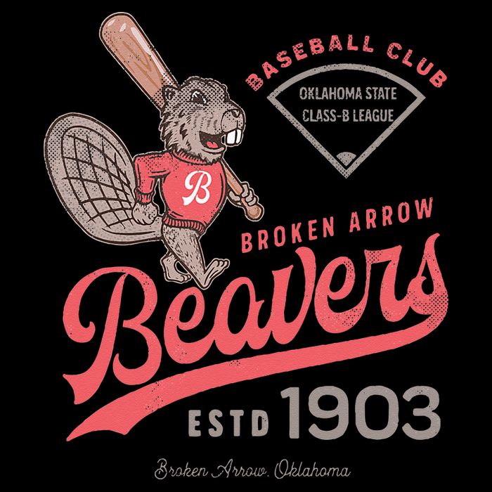Broken Arrow Beavers Minor League Retro Baseball Team Impact Tech Backpack
