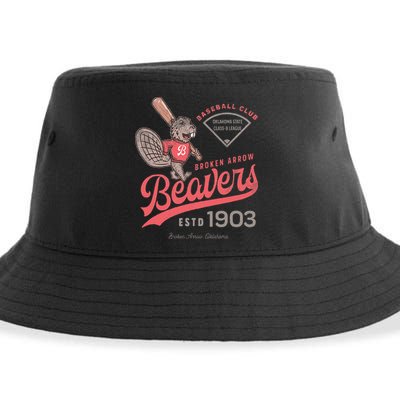 Broken Arrow Beavers Minor League Retro Baseball Team Sustainable Bucket Hat