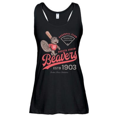 Broken Arrow Beavers Minor League Retro Baseball Team Ladies Essential Flowy Tank