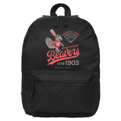 Broken Arrow Beavers Minor League Retro Baseball Team 16 in Basic Backpack
