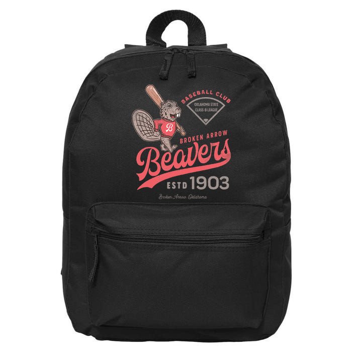 Broken Arrow Beavers Minor League Retro Baseball Team 16 in Basic Backpack
