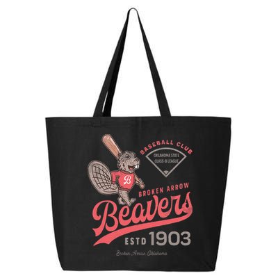 Broken Arrow Beavers Minor League Retro Baseball Team 25L Jumbo Tote