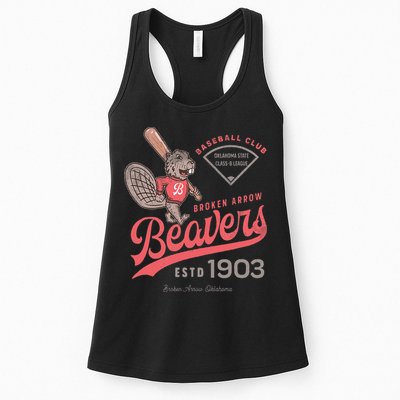 Broken Arrow Beavers Minor League Retro Baseball Team Womens Tank Top