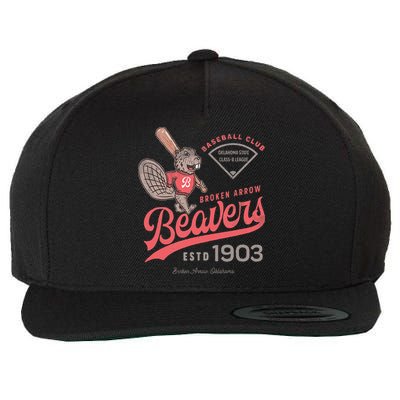 Broken Arrow Beavers Minor League Retro Baseball Team Wool Snapback Cap