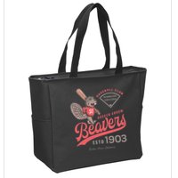 Broken Arrow Beavers Minor League Retro Baseball Team Zip Tote Bag