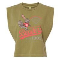 Broken Arrow Beavers Minor League Retro Baseball Team Garment-Dyed Women's Muscle Tee