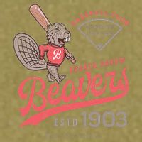 Broken Arrow Beavers Minor League Retro Baseball Team Garment-Dyed Women's Muscle Tee