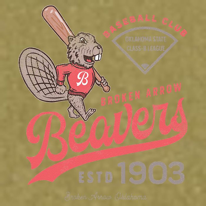 Broken Arrow Beavers Minor League Retro Baseball Team Garment-Dyed Women's Muscle Tee