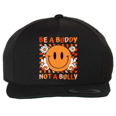 Be A Buddy Not A Bully Unity Day Anti Bullying Orange Face Gift Wool Snapback Cap