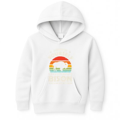 Bison Always Be Yourself Retro Vintage 70s Men Women Funny Kids Hoodie