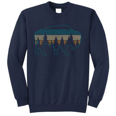 Bison American Buffalo Vintage National Park Souvenir Gift Tall Sweatshirt