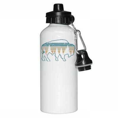 Bison American Buffalo Vintage National Park Souvenir Gift Aluminum Water Bottle 