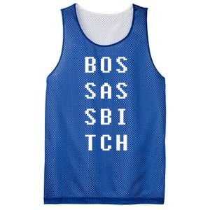 Boss Ass Bitch Gift Mesh Reversible Basketball Jersey Tank