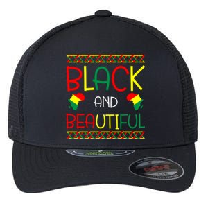 Black And Beautiful History Month African Gift Flexfit Unipanel Trucker Cap