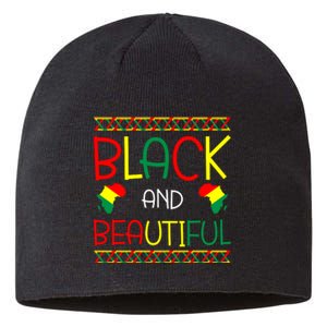 Black And Beautiful History Month African Gift Sustainable Beanie