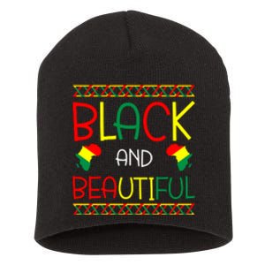 Black And Beautiful History Month African Gift Short Acrylic Beanie