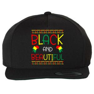 Black And Beautiful History Month African Gift Wool Snapback Cap