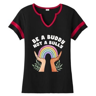 Be A Buddy Not A Bully Anti Bullying Ladies Halftime Notch Neck Tee