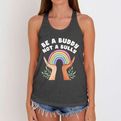 Be A Buddy Not A Bully Anti Bullying Women's Knotted Racerback Tank