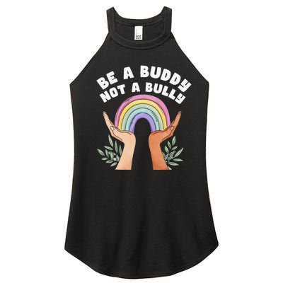 Be A Buddy Not A Bully Anti Bullying Women’s Perfect Tri Rocker Tank