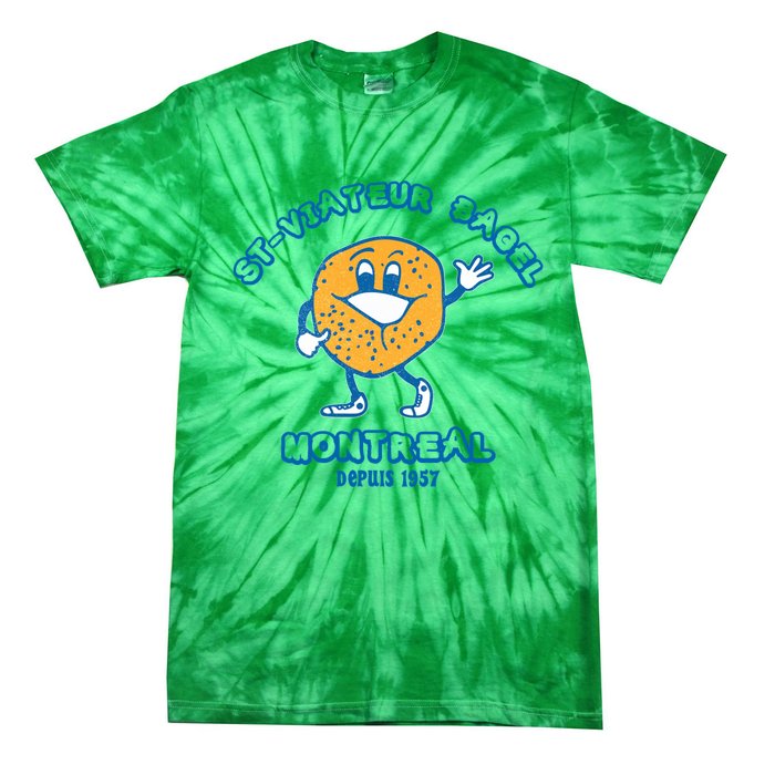 Bagels Are Booming Stviateur Bagel Montreal Depuis 1957 Gifts Tie-Dye T-Shirt