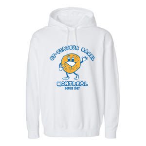 Bagels Are Booming Stviateur Bagel Montreal Depuis 1957 Gifts Garment-Dyed Fleece Hoodie