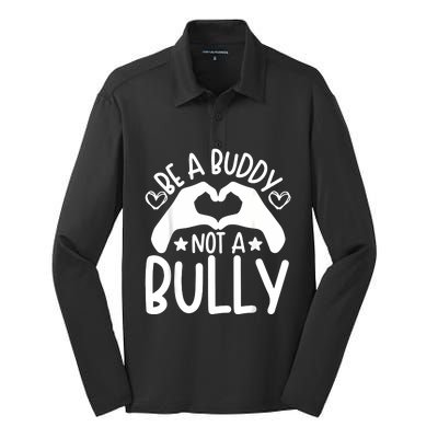 Be A Buddy Not A Bully Unity Day Orange Anti Bullying Silk Touch Performance Long Sleeve Polo