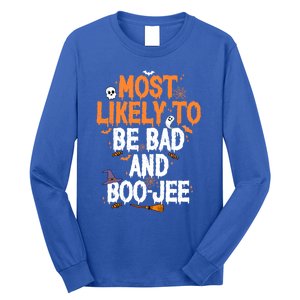 Bad And Boojee Funny Halloween Matching Group Spooky Boo Cool Gift Long Sleeve Shirt