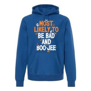 Bad And Boojee Funny Halloween Matching Group Spooky Boo Cool Gift Premium Hoodie