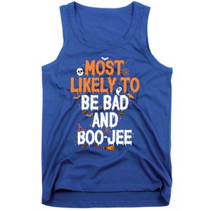 Bad And Boojee Funny Halloween Matching Group Spooky Boo Cool Gift Tank Top