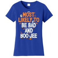 Bad And Boojee Funny Halloween Matching Group Spooky Boo Cool Gift Women's T-Shirt