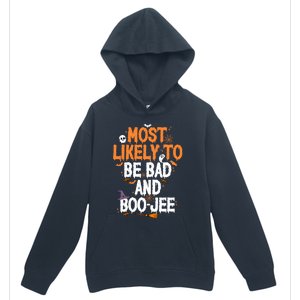 Bad And Boojee Funny Halloween Matching Group Spooky Boo Cool Gift Urban Pullover Hoodie