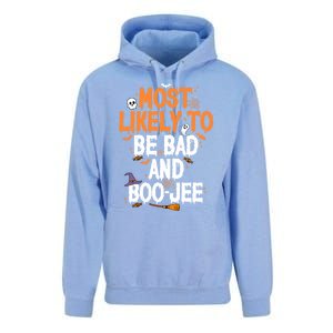 Bad And Boojee Funny Halloween Matching Group Spooky Boo Cool Gift Unisex Surf Hoodie