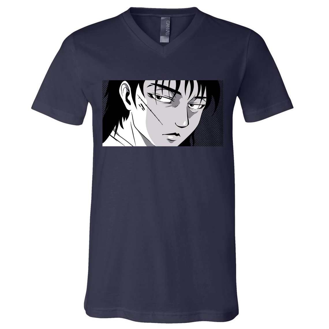 Badass Anime Boy V-Neck T-Shirt