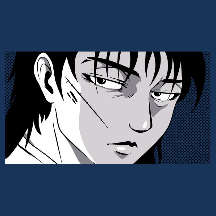 Badass Anime Boy Drawstring Bag
