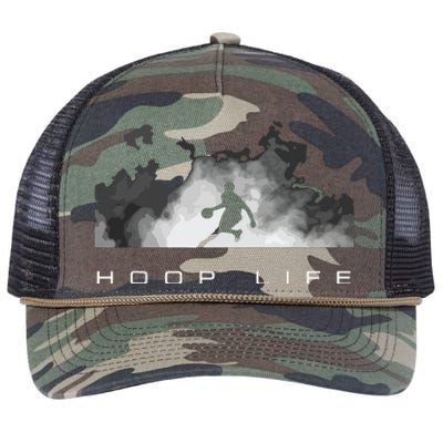 Basketball Apparel Basketball Hoop Life Retro Rope Trucker Hat Cap